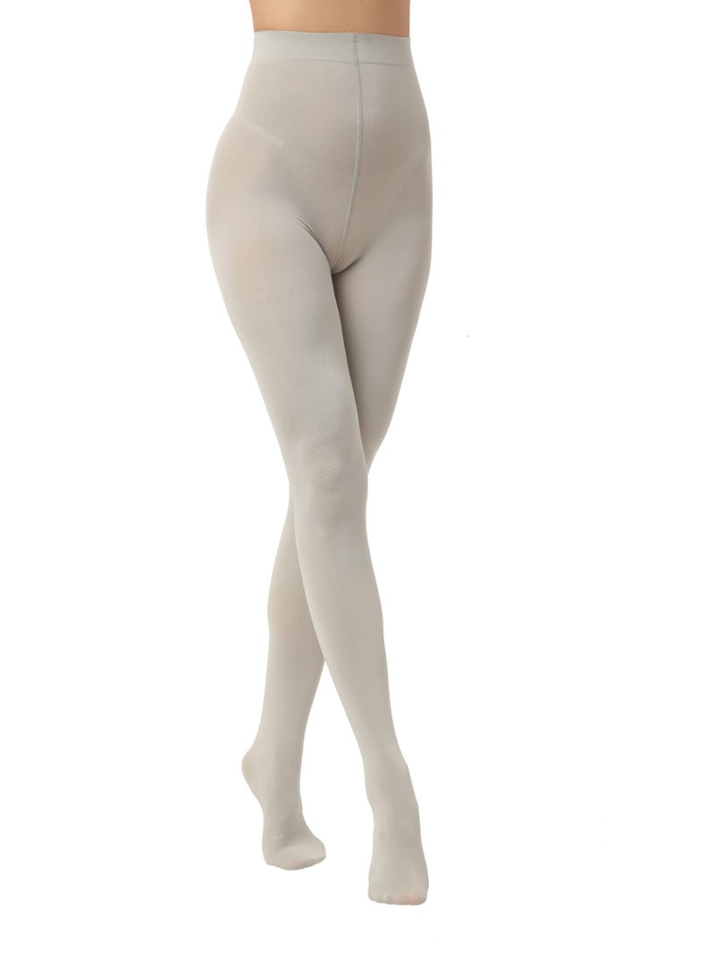 EVERSWE Women's 80 Den Soft Opaque Tights, Women's Tights (S/M, Grey) - Image 1